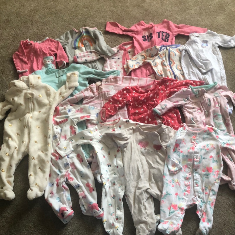 15 sleepers size 3-6 months